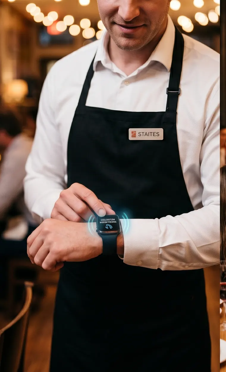 Waiter seeing live requests come in on the dashboard